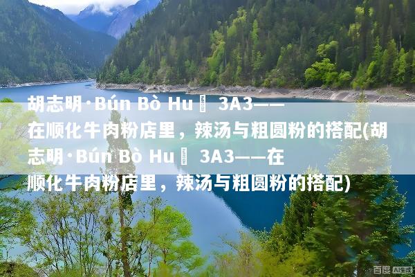 胡志明·Bún Bò Huế 3A3——在顺化牛肉粉店里，辣汤与粗圆粉的搭配(胡志明·Bún Bò Huế 3A3——在顺化牛肉粉店里，辣汤与粗圆粉的搭配)