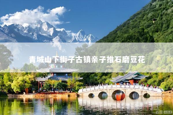 青城山下街子古镇亲子推石磨豆花