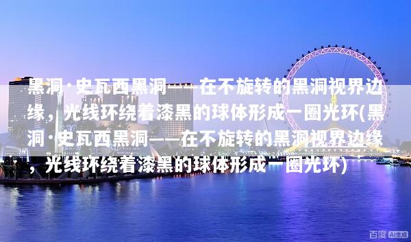 黑洞·史瓦西黑洞——在不旋转的黑洞视界边缘，光线环绕着漆黑的球体形成一圈光环(黑洞·史瓦西黑洞——在不旋转的黑洞视界边缘，光线环绕着漆黑的球体形成一圈光环)