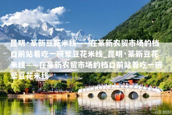 昆明·篆新豆花米线——在篆新农贸市场的档口前站着吃一碗荤豆花米线_昆明·篆新豆花米线——在篆新农贸市场的档口前站着吃一碗荤豆花米线